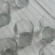 6 octagonal glasses, thick translucent glass, perfect for whiskey