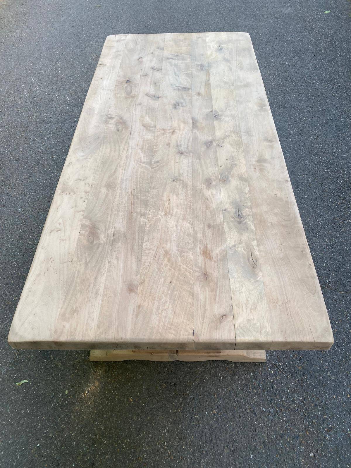 Renovated 19th century solid wood monastery farmhouse table 180cm
