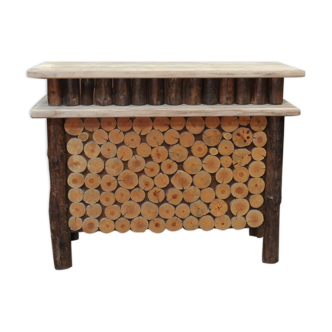 Ancien bar vintage en bois 1960