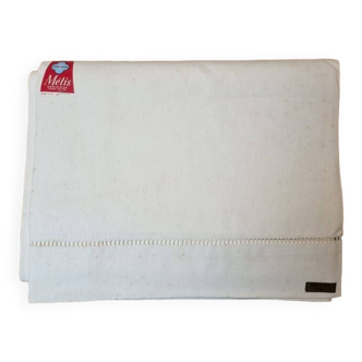 Old white half-linen sheet