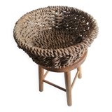 Woven round basket