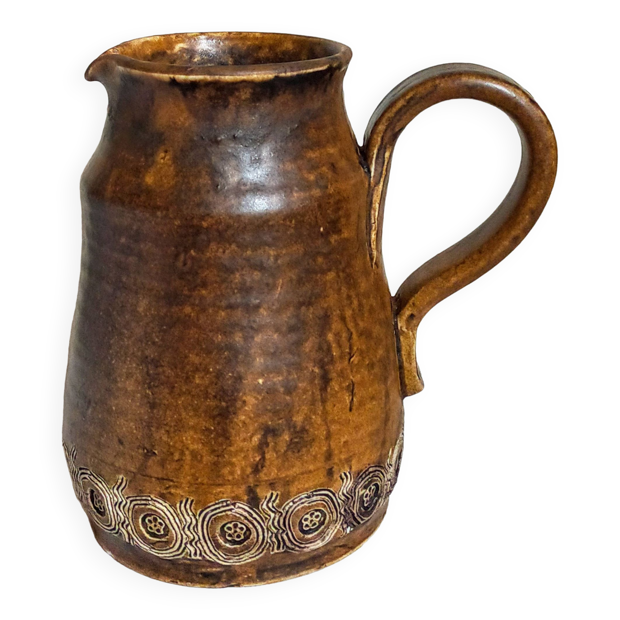 Ceramic potter's pitcher by F.CHEDEVILLE 20th century