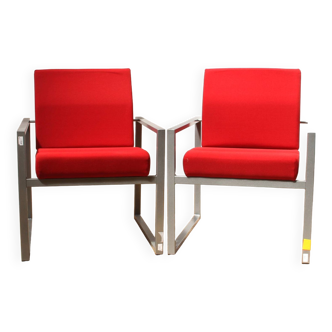 Pair of designer armchairs