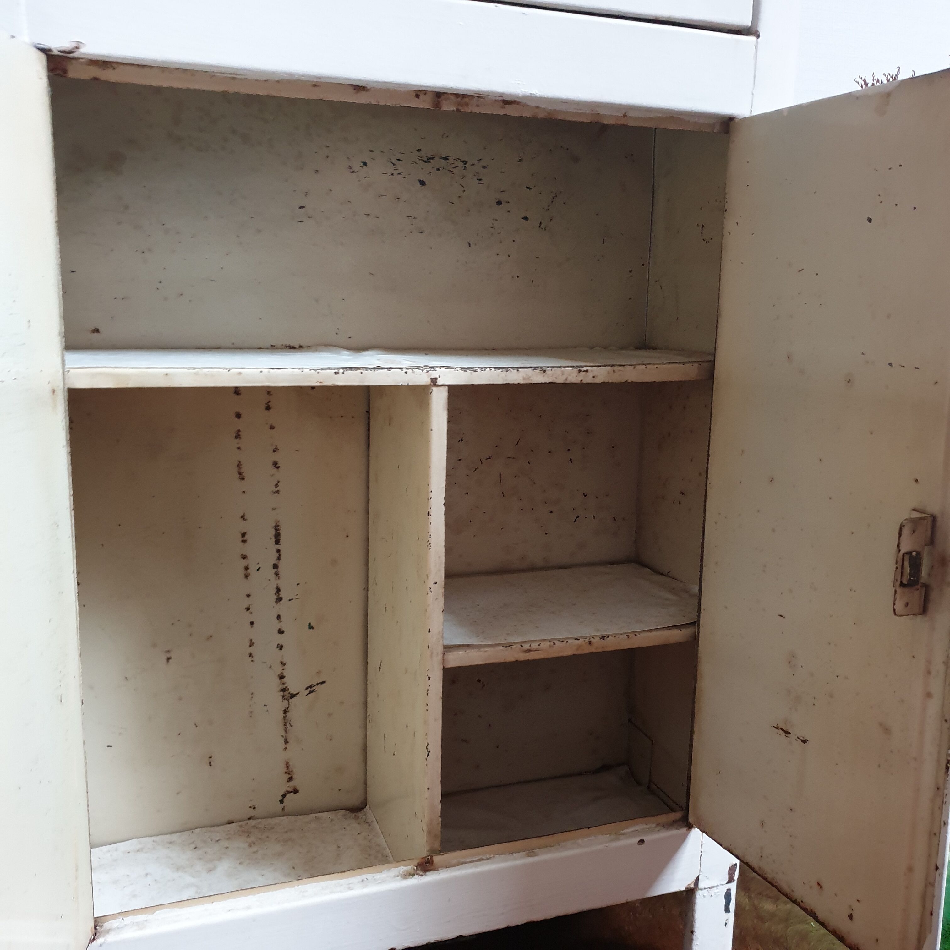 Vintage metal storage cabinet