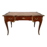 Louis XV style mahogany veneer flat desk