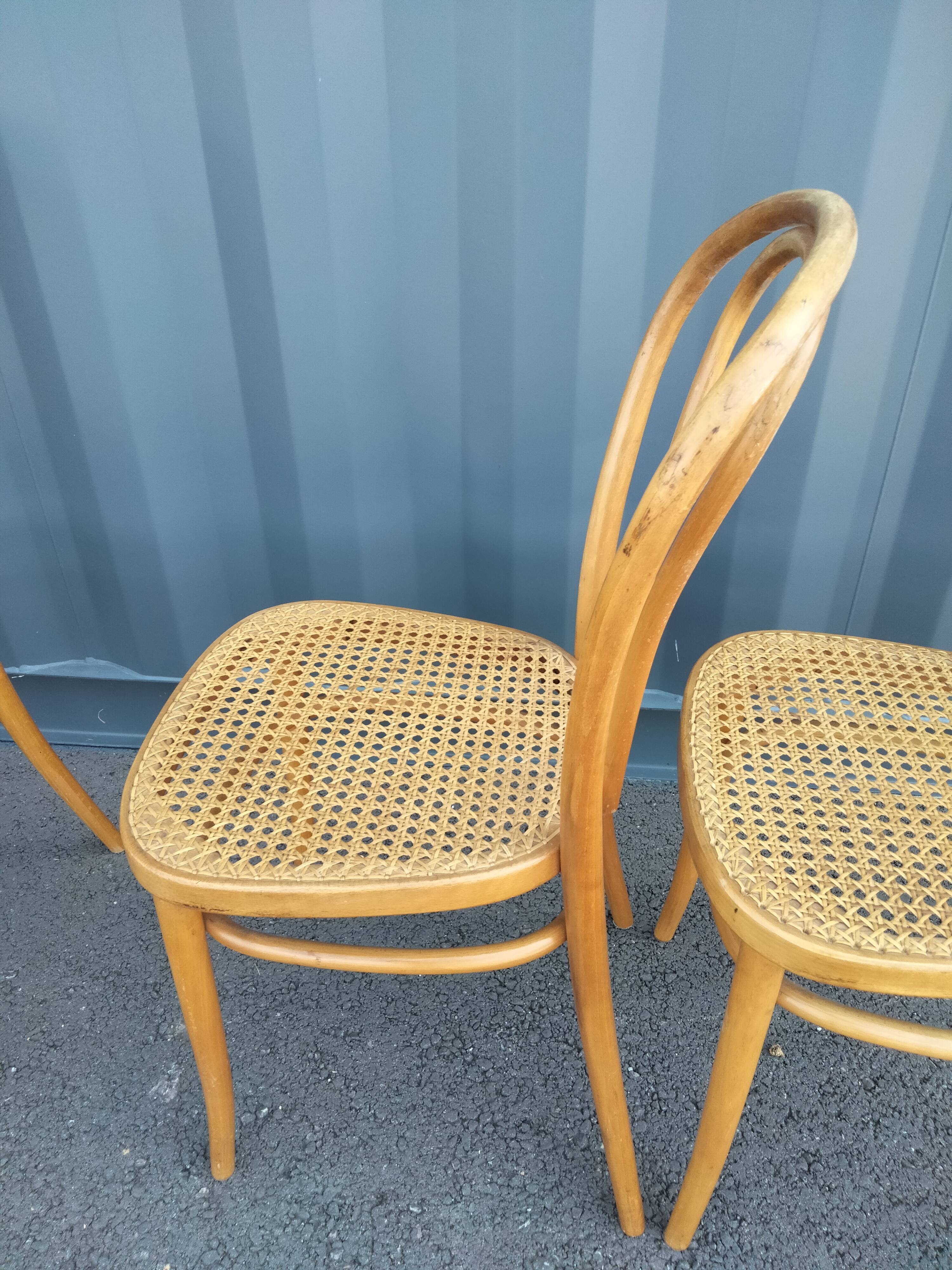 6 vintage cannees chairs old