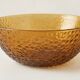 Textured amber glass salad bowl – 1970s