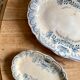 Set of 2 raviers, vintag dishes in iron earth, Regency model of Saint Amand