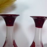 Paire de vases en verre