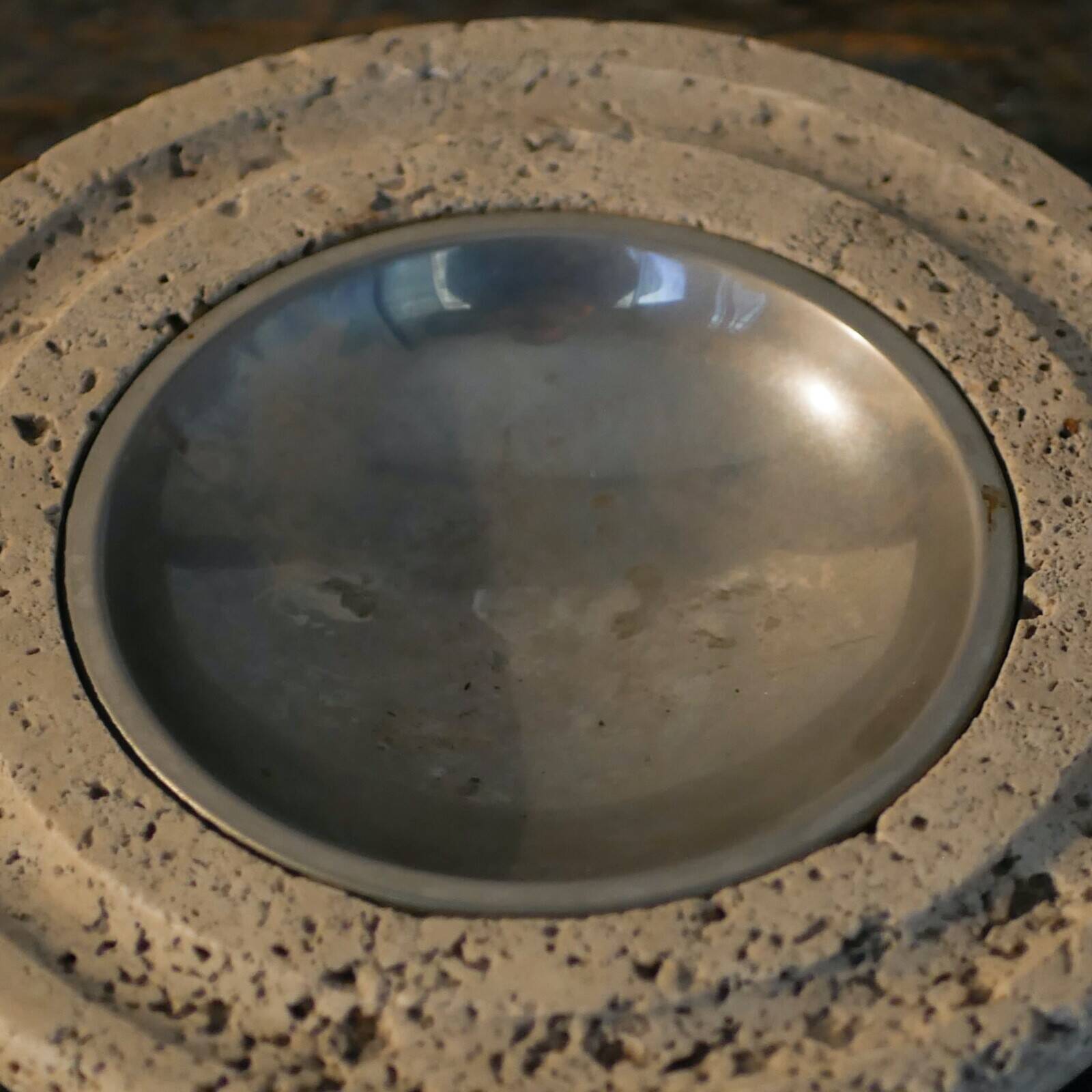 Cendrier en travertin - Art en marbre - Design fabriqué en Italie - Années 1970