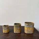Set of 3 Art Nouveau flower pots by Gustav de Bruyn