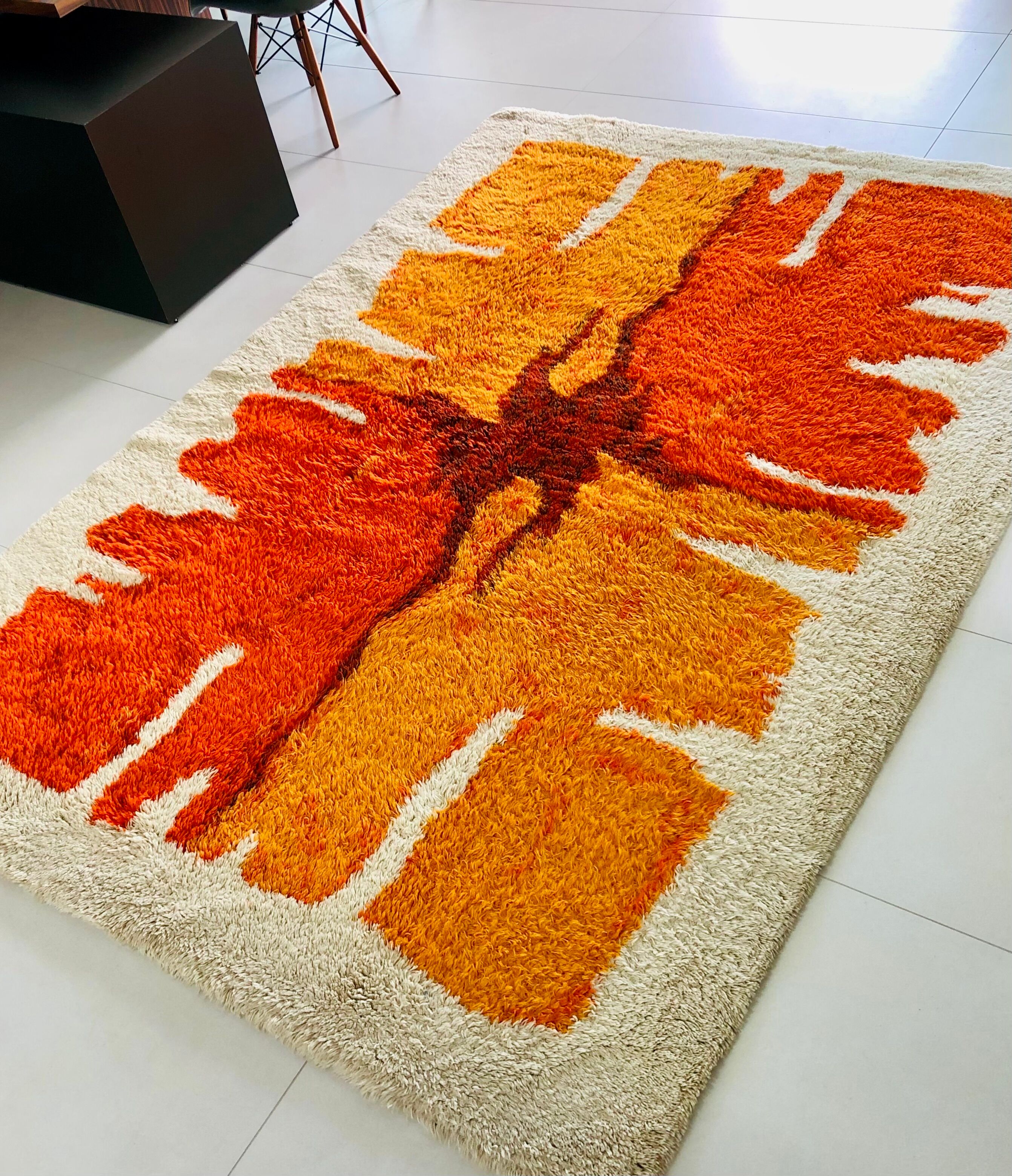 2x3 wool rug by Hojer Eksport Wilton, Joker model, Denmark 70s