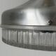 Crystal glass ceiling light with a metal frame and wood details, 1960s, Germany.