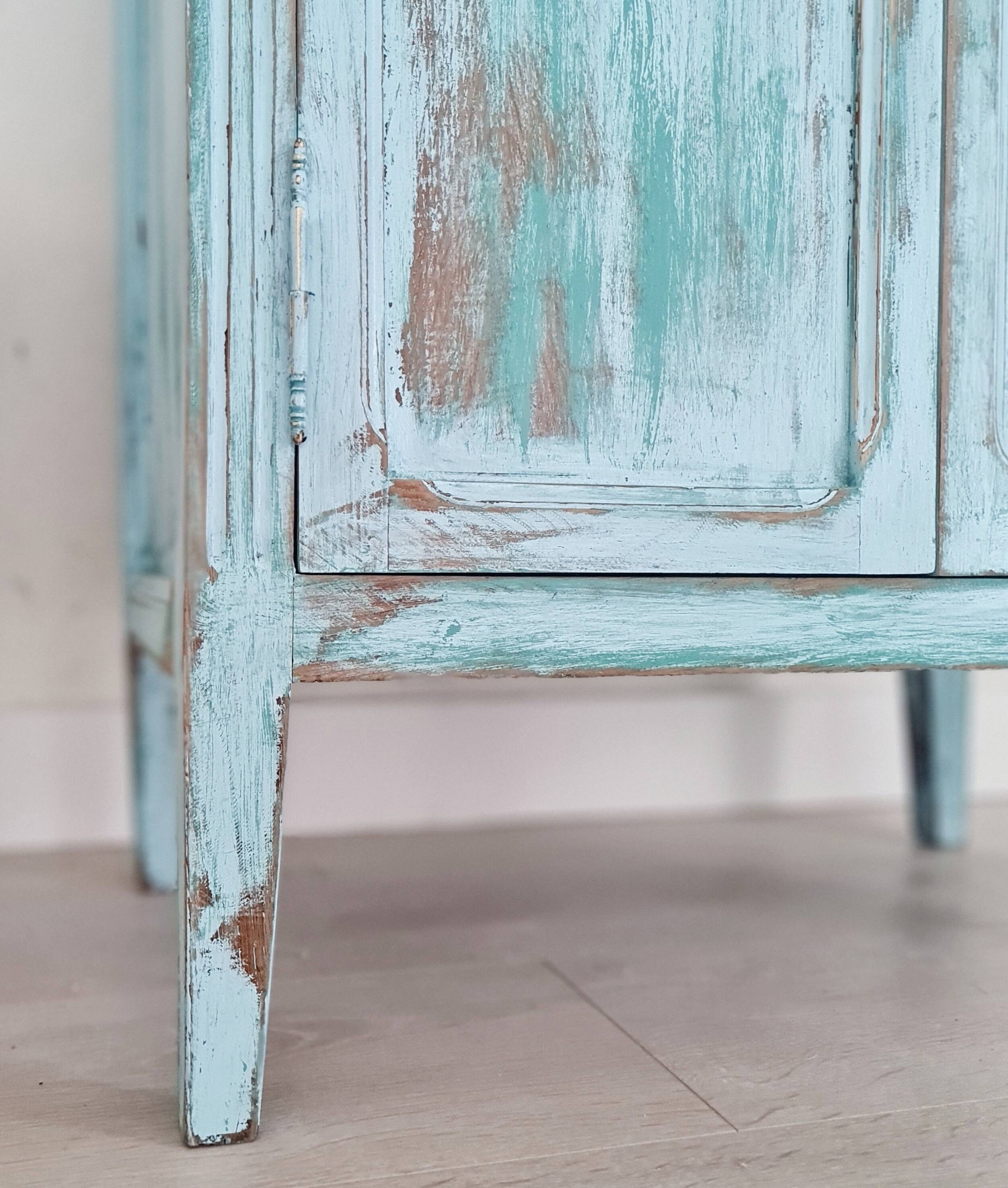 Parisian buffet with blue patina