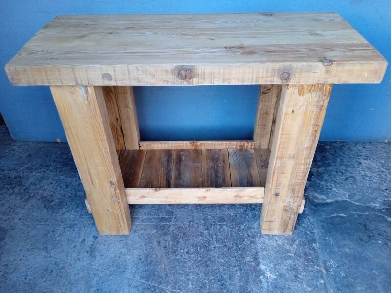 Workbench 120cm old solid wood