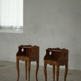 Modern Danish, An Elegant Pair of Walnut Bedside Tables, 1940s