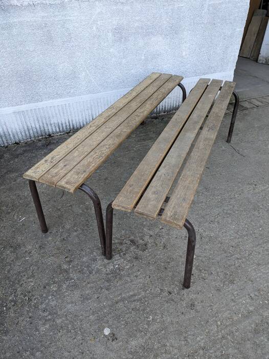 Pair of school benches