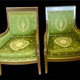 Paire de fauteuils style Empire