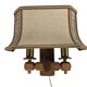 Herda Holland - pull-pendant wall lamp - wood - brass - 70s