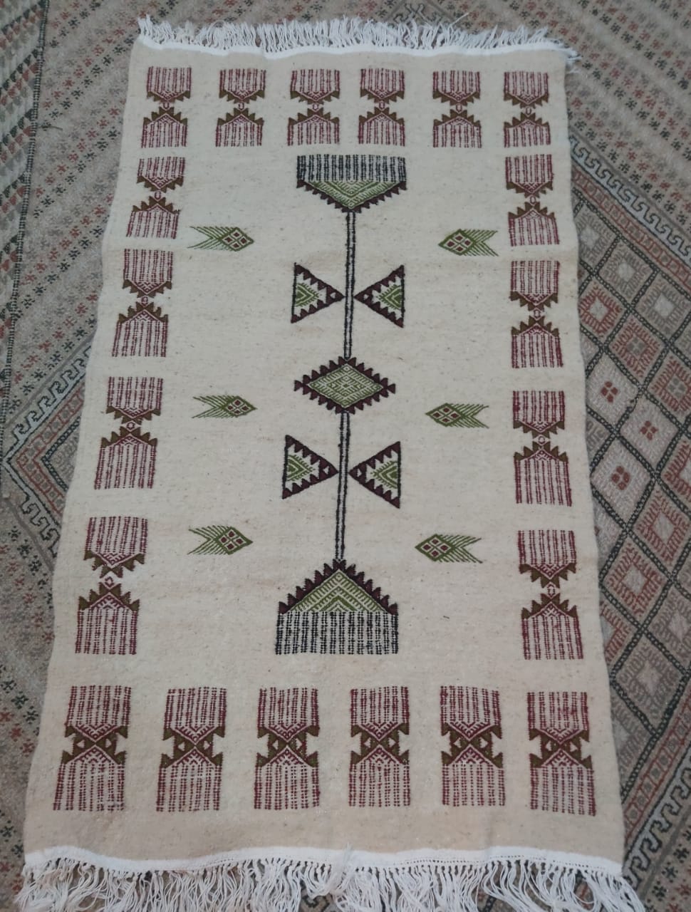 Multicolored handmade kilim carpets