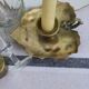 Gold-plated brass candle holder