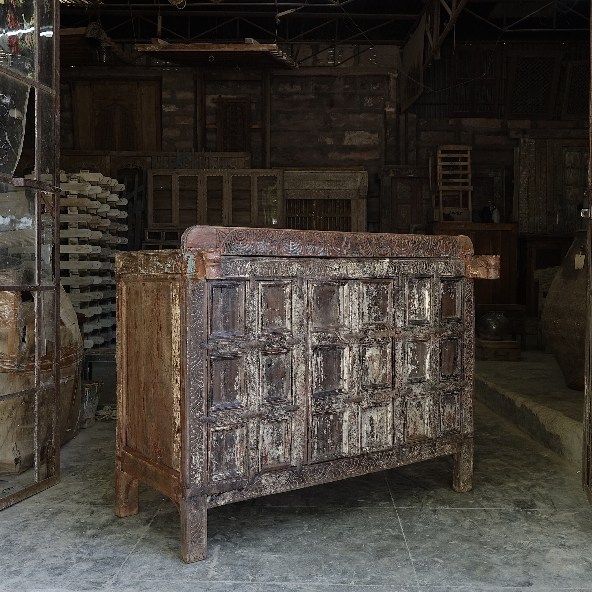 Carved Indian furniture