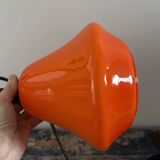 Vintage pendant light in orange opaline