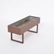 Elegant Danish Midcentury Teak wooden Planter Box with inlay metal tub