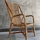 Rattan armchair, 1960s
