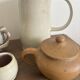 Ensemble de céramiques artisanales française en grès vintage, années 60-70