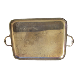 Silver metal serving tray