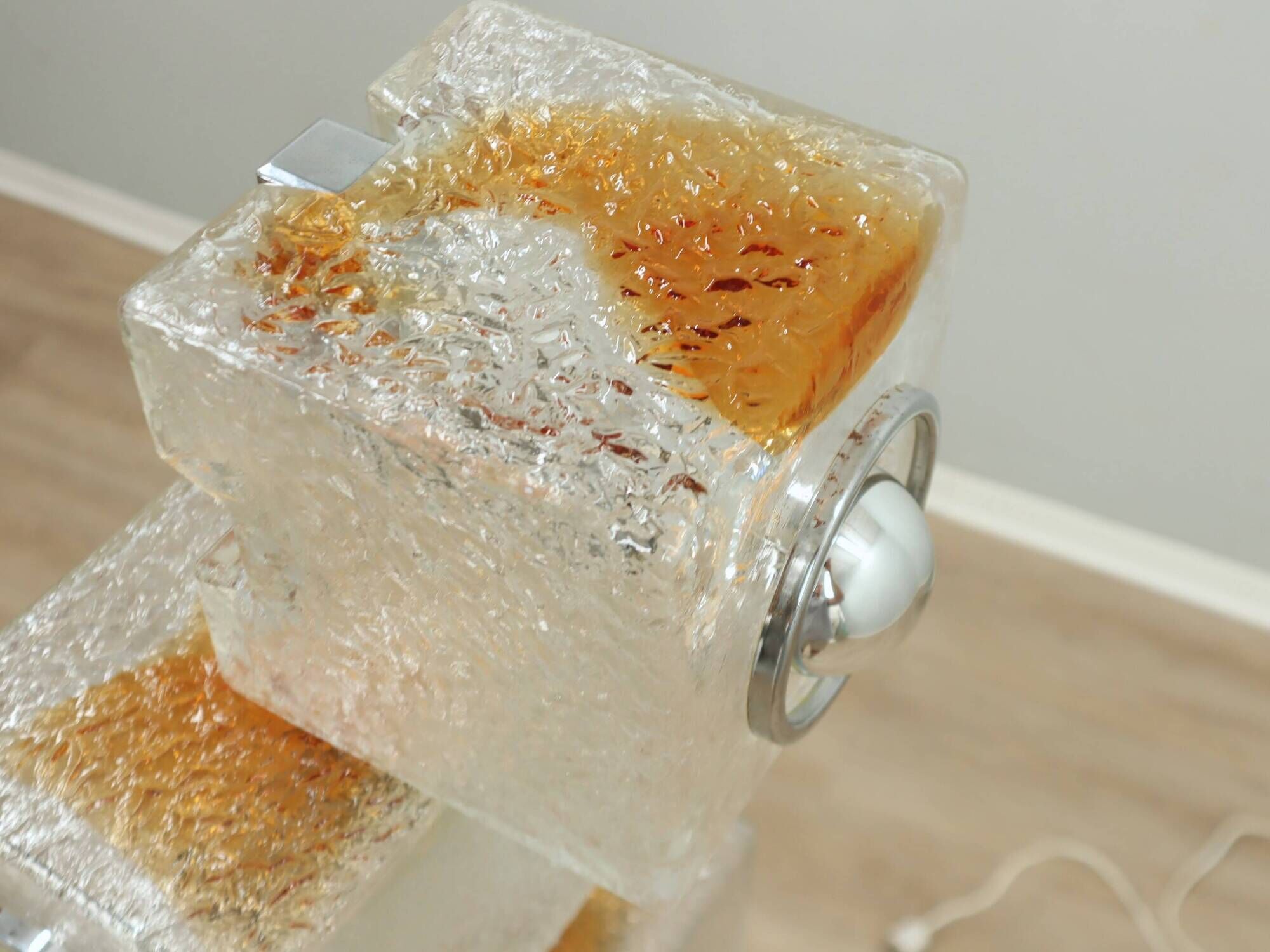 Murano cubic glass floor lamp by Toni Zuccheri for VeArt 1970s
