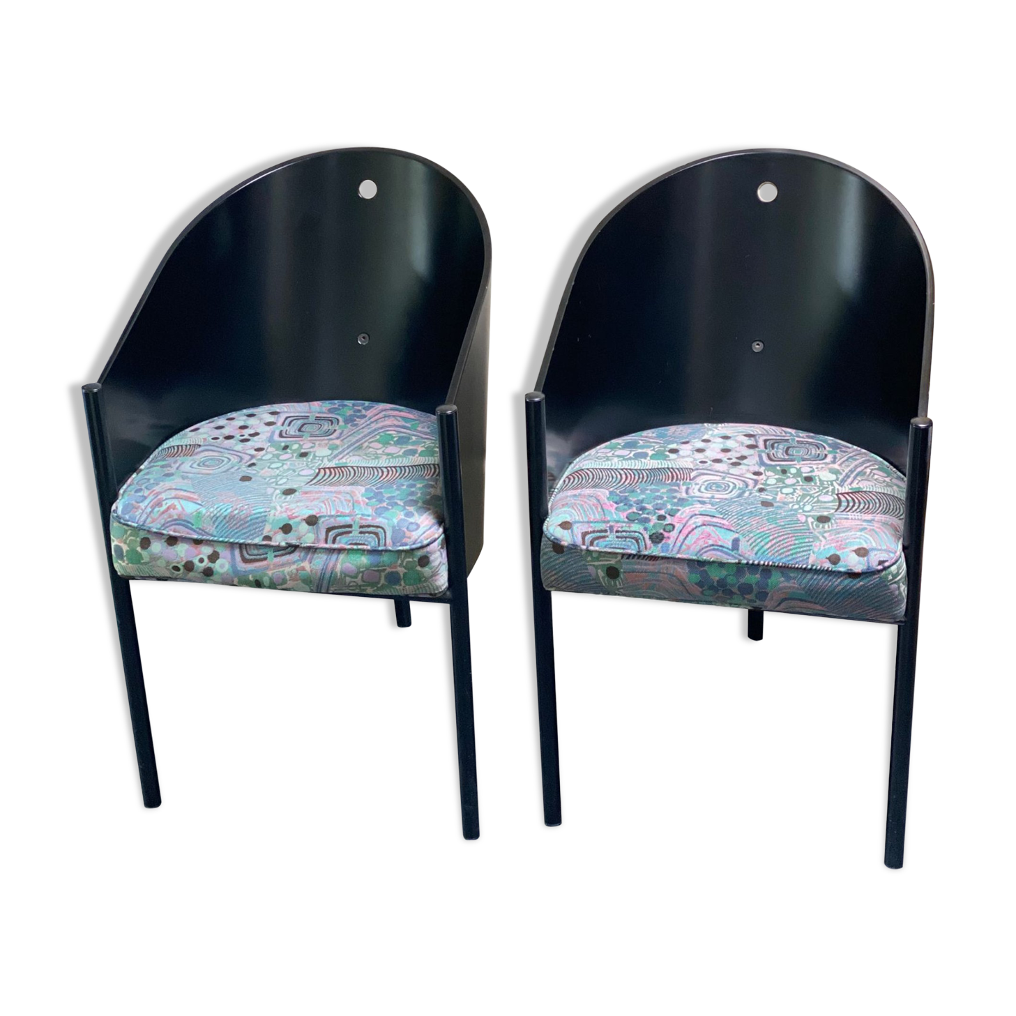 Pair of vintage costes chairs by philippe starck
