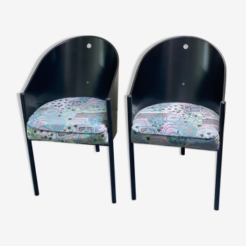 Pair of vintage costes chairs by philippe starck