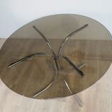 Glass and chrome round table