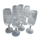 Set of 7 glasses of Champagne
