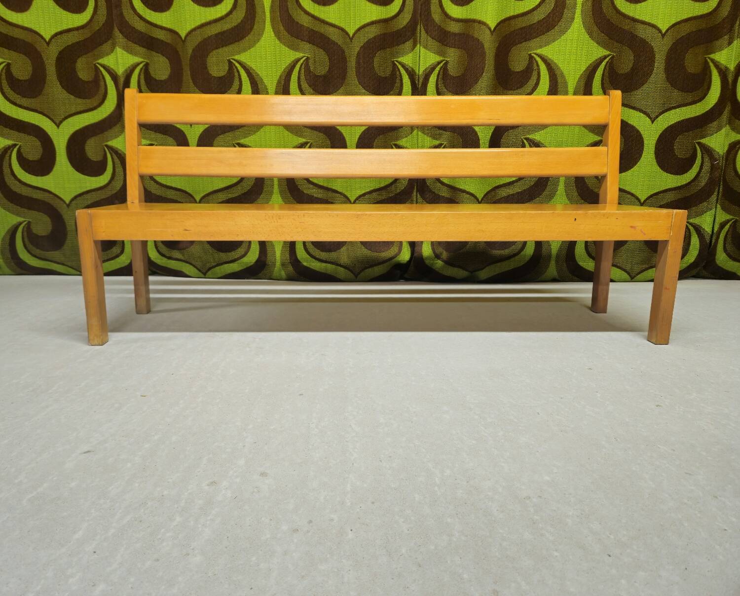 Vintage 1970s children's school bench