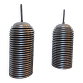 pair of Saturno Space Age Vintage Pendant Lamps by Kazuo Motozawa