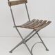 Garden chairs in wood and wrought iron