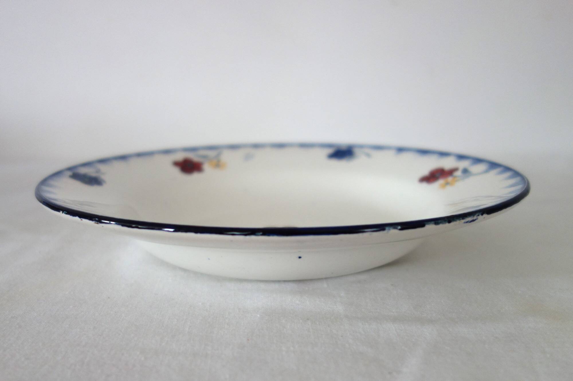 8 vintage soup plates, Mary-Lou model, Digoin Sarreguemines