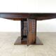 Mid-century bamboo high back dining chairs with table, 1960s