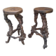 Paire de tabouret bar en pieds vigne vintage