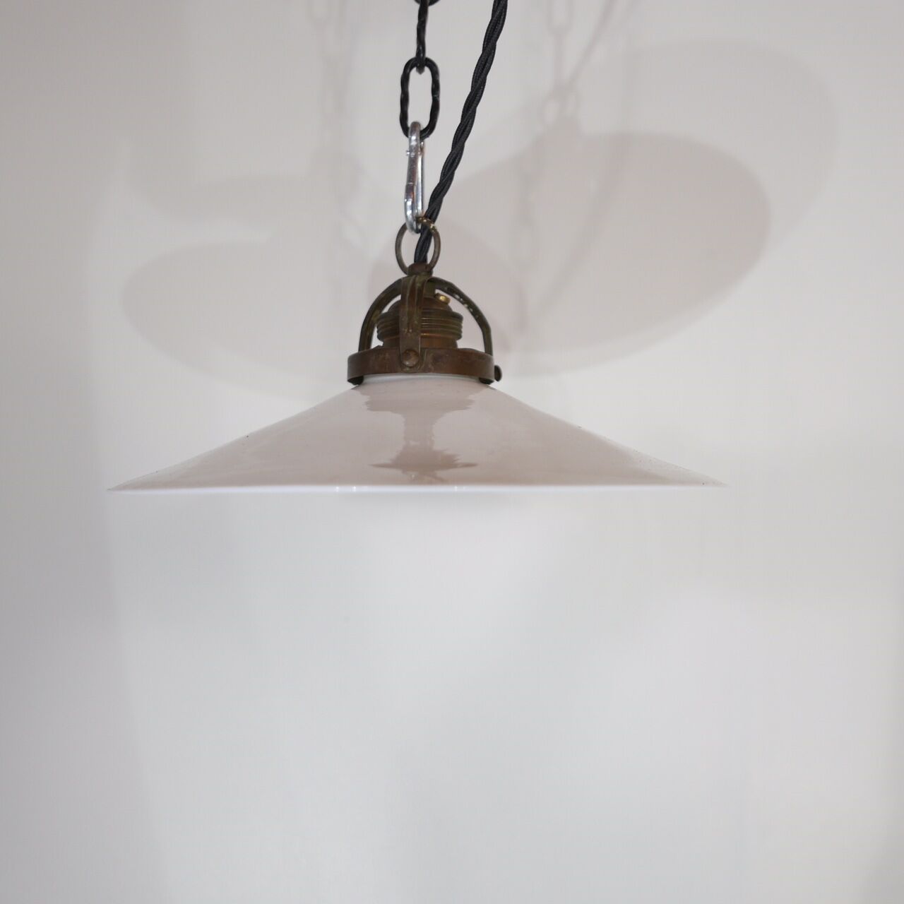 Vintage Spun White Glass Lights