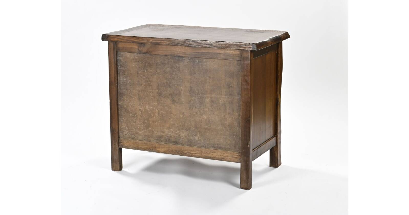 Three-drawer chest of drawers in tinted elm