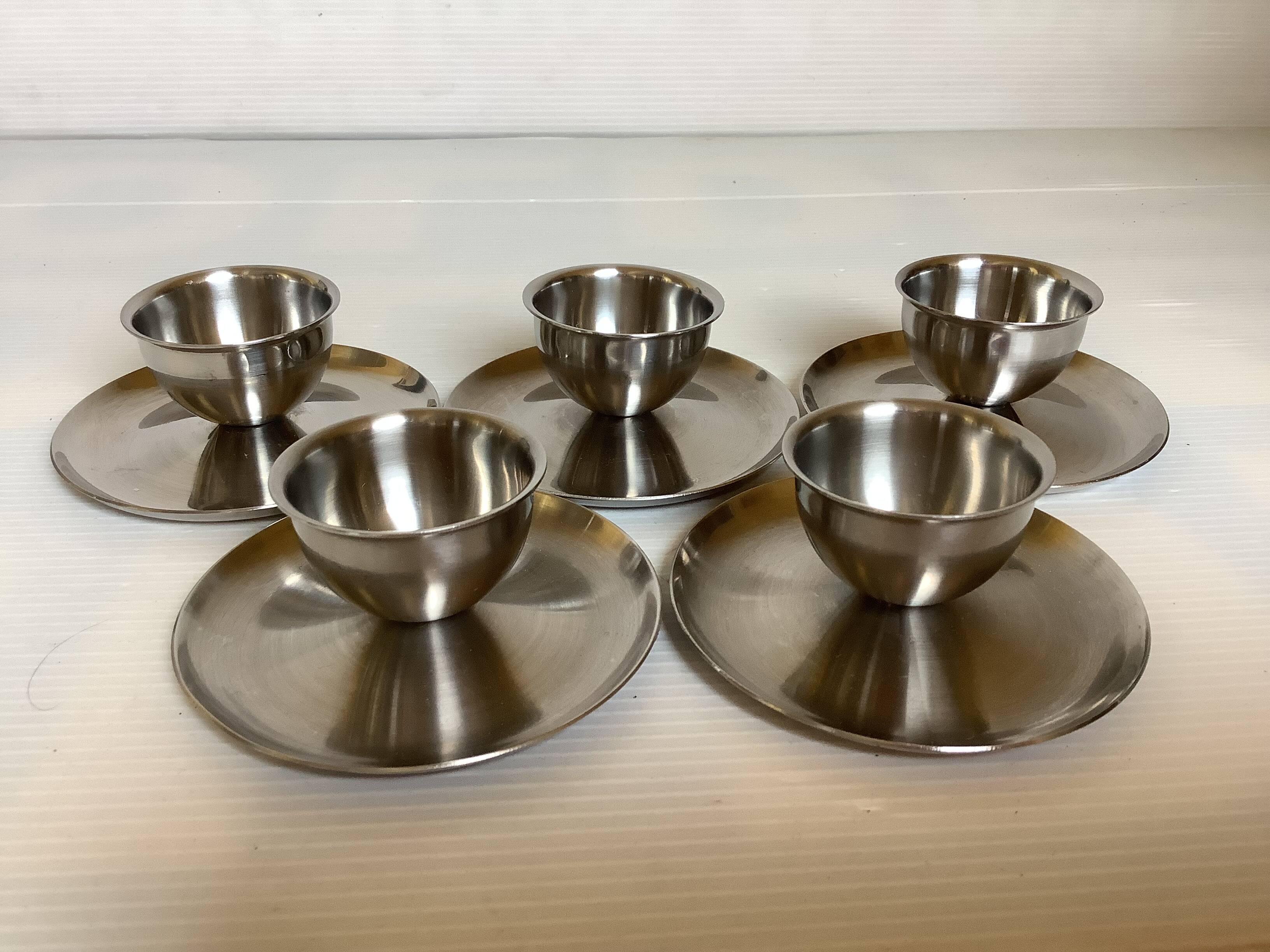 Five Scandinavian Norway egg cups