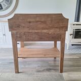 Desk / Dressing table in solid elm from the early 20th century.