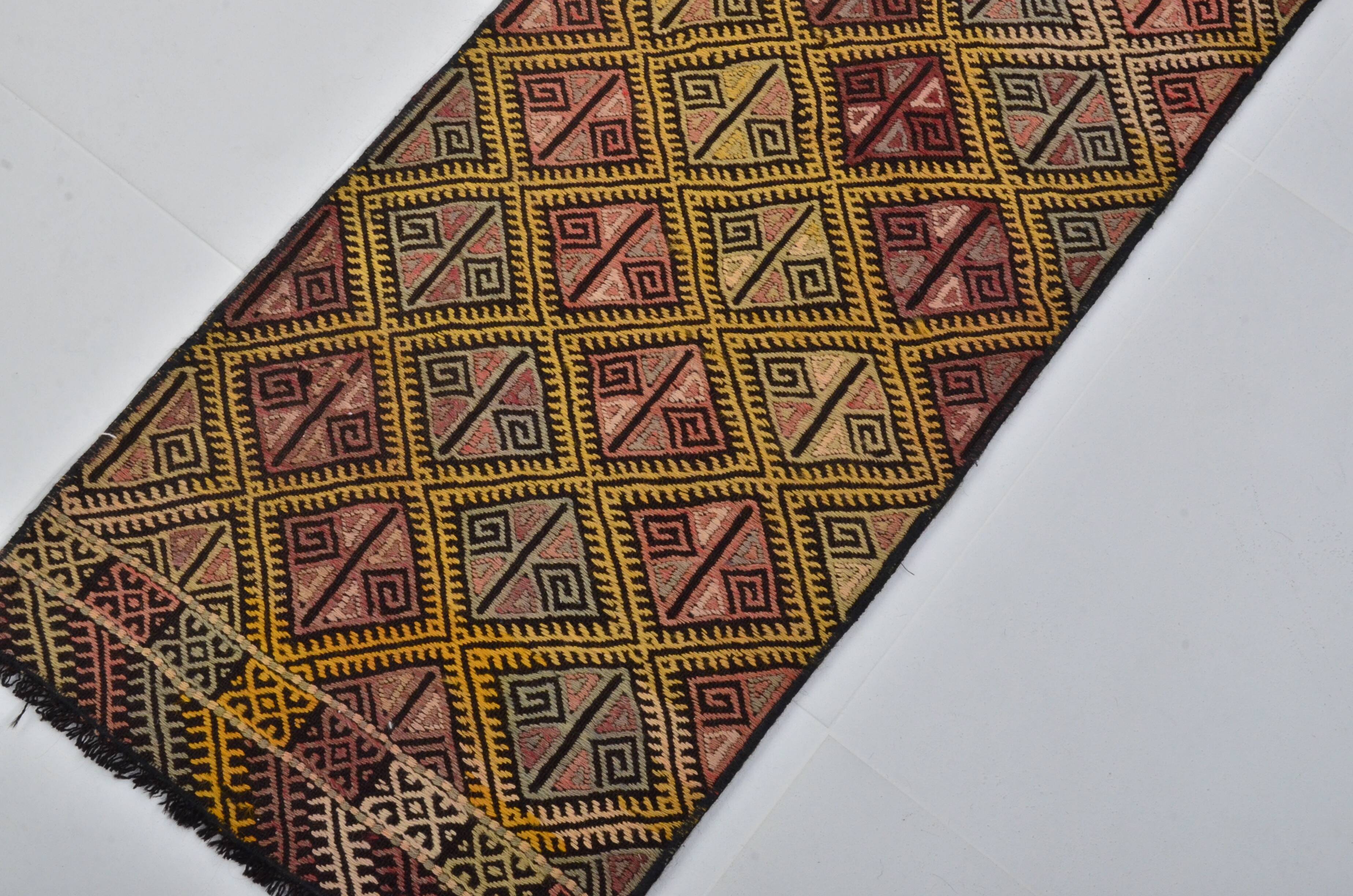 Turkish Handwoven Antique Kilim 3402