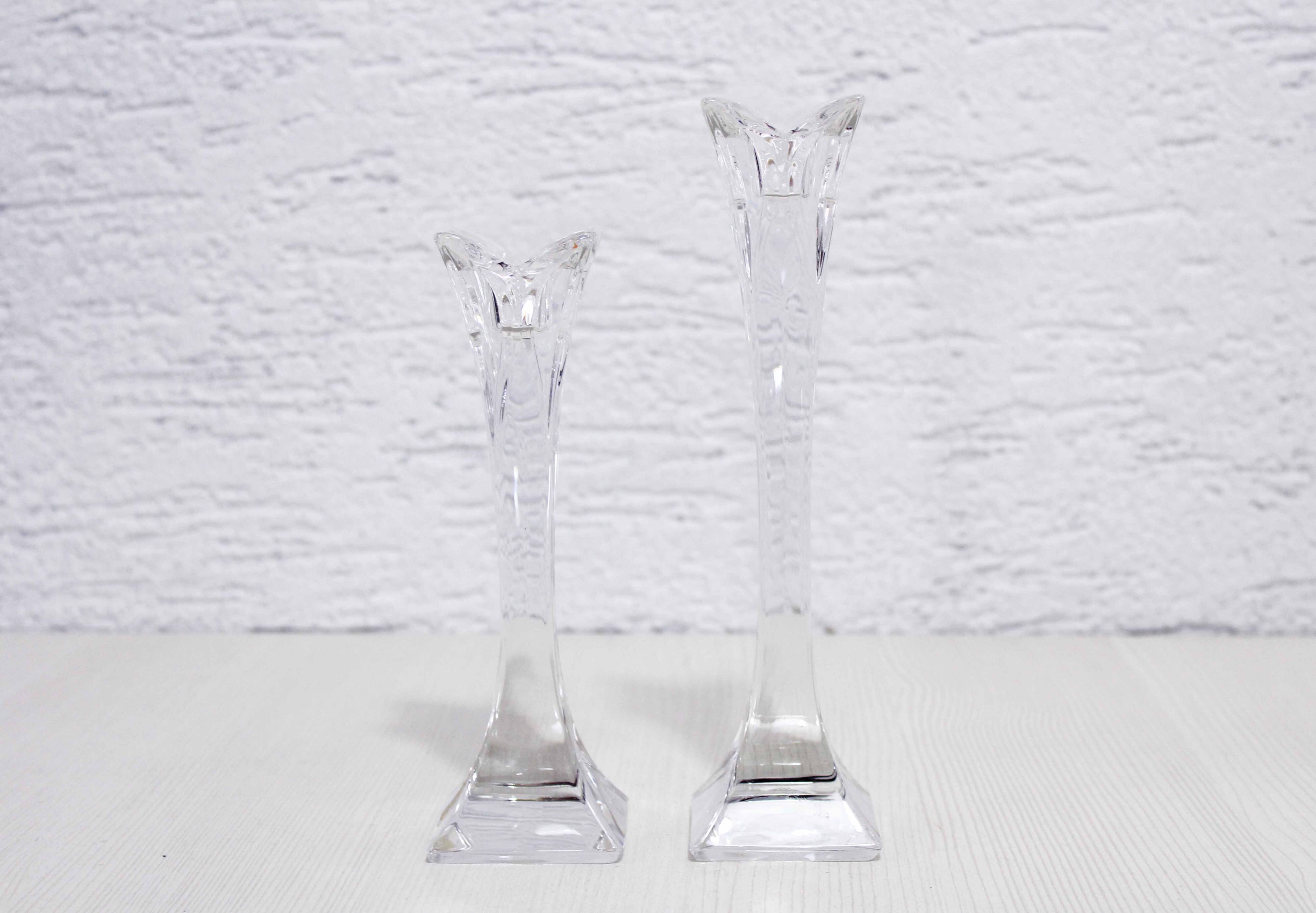 Pair of Nachtmann crystal candlesticks