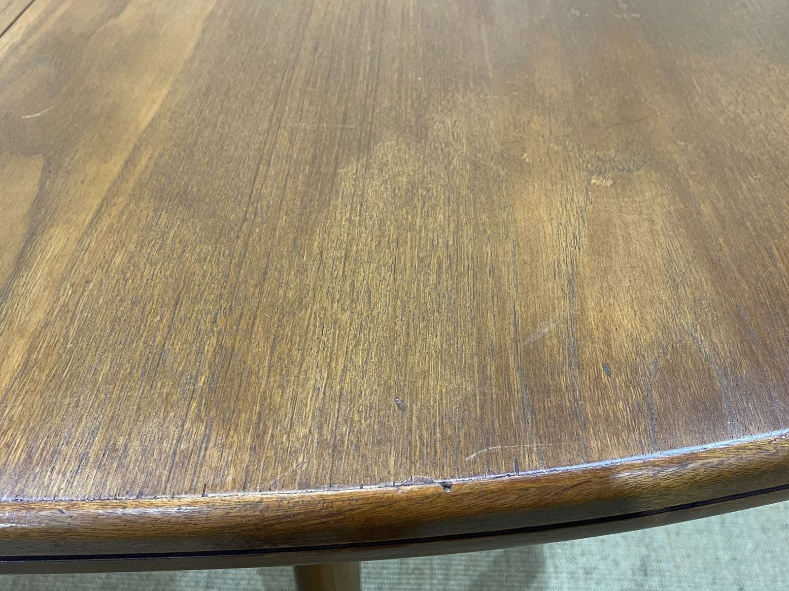 1970s teak table with butterfly extension