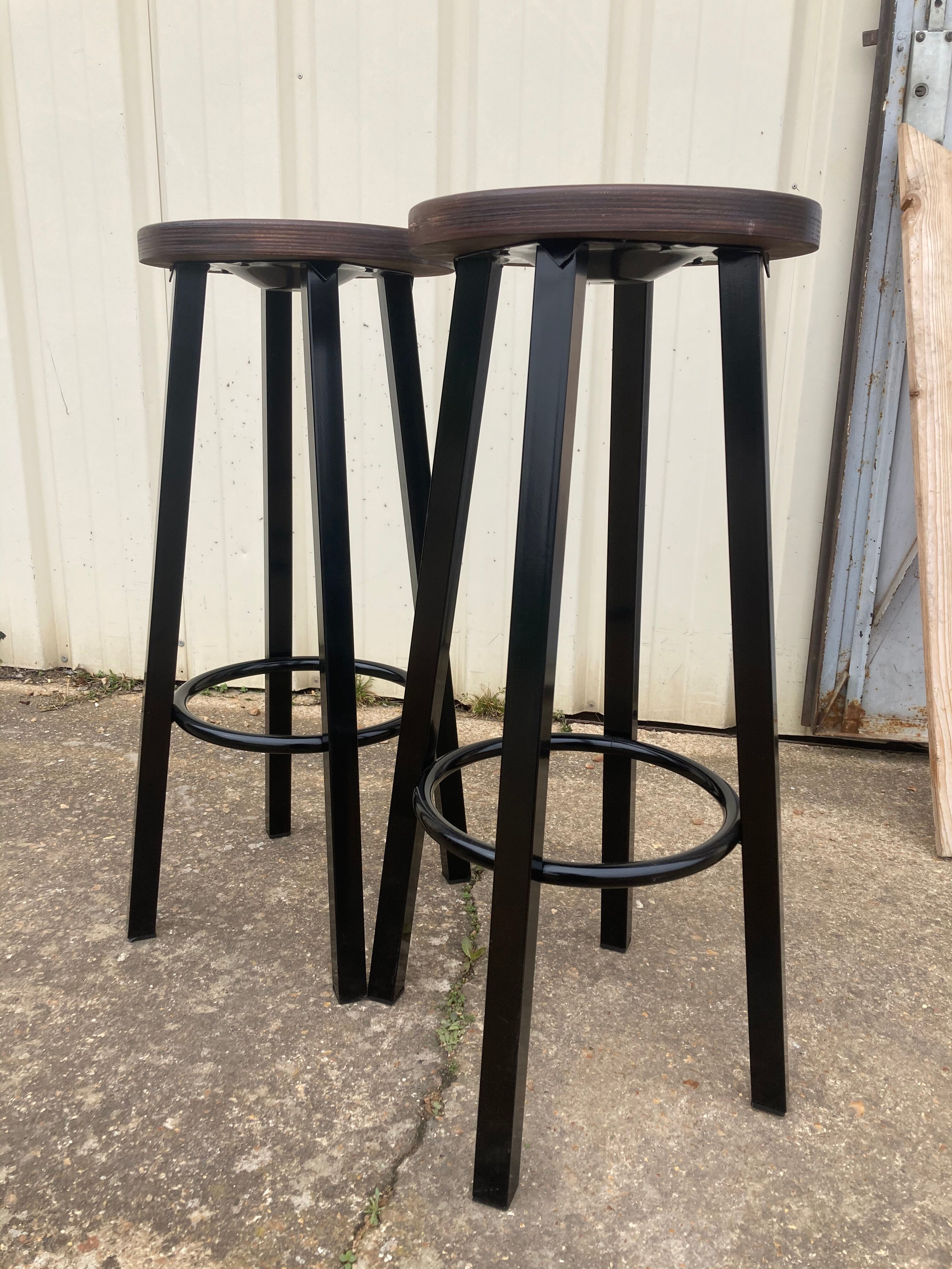 Pair of industrial stools